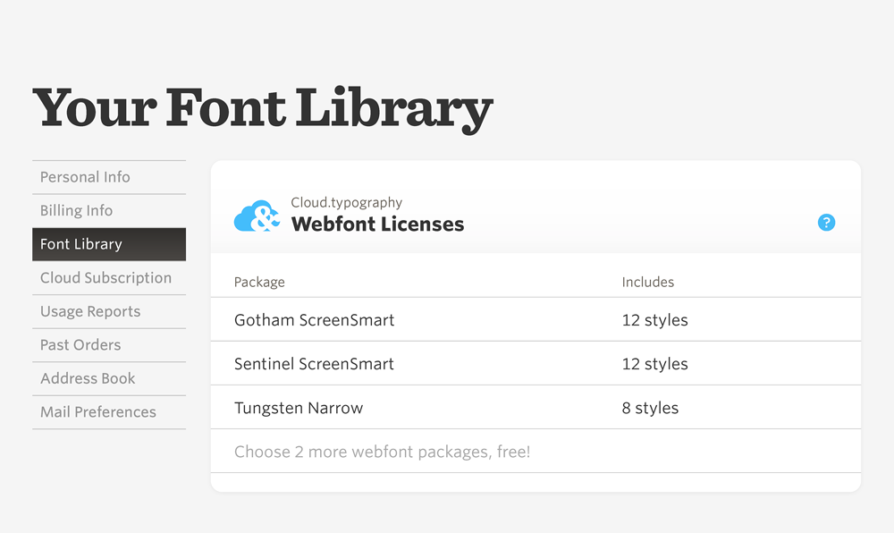 Your Font Library