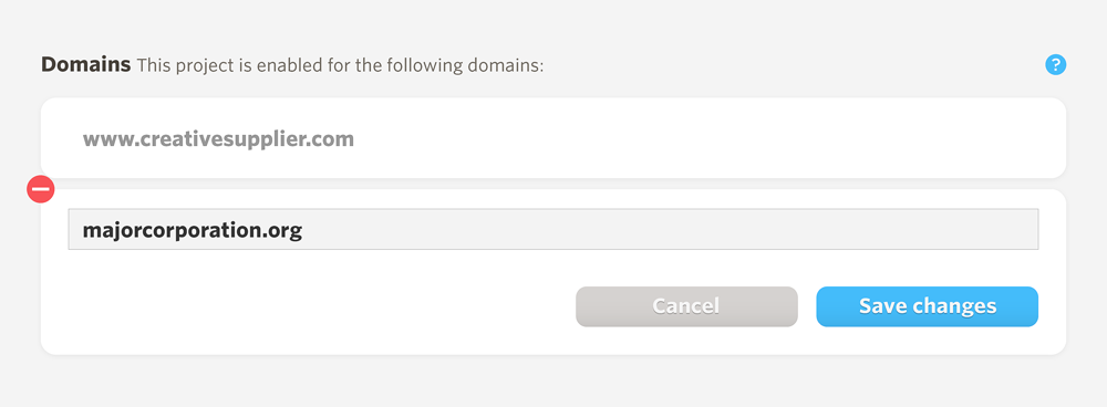 Adding domains